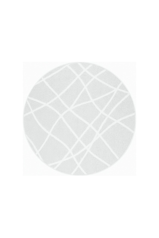Modern Sisal 8002 Beyaz Daire Leke Tutmayan Kaymaz Taban Salon Mutfak Koridor Balkon Halısı