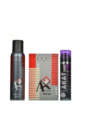 Akat 2000 Erkek Parfüm EDT 100 ML + Sprey Deodorant 150 ML + Tıraş Köpüğü
