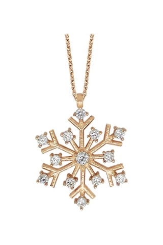 Rose Gümüş Kar Tanesi Kolye G784Kl Altınsepeti