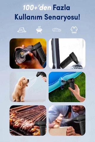 Kargo Mini Turbo Fan 130.000 Rpm Şarjlı 8000 Mah Batarya 4 Vitesli Taşınabilir Elektrikli Hava Üfleyici Kompresör