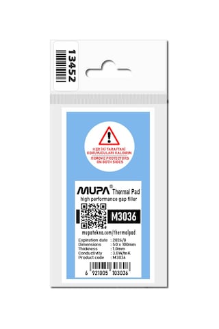 Mupa Termal Ped / Thermal Pad 1.0Mm 3.0W/Mk 5X10Cm M3036