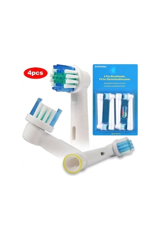 Lovyco Cross Action 4’lü Oral-B Uyumlu Dış Fırçası Yedek Başlığı