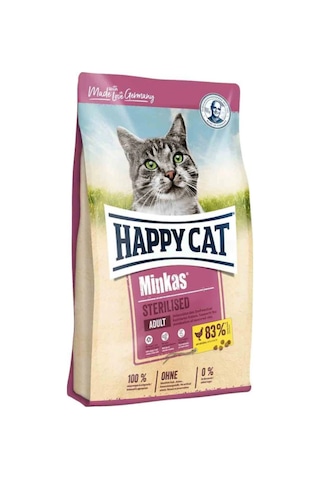 Happy Cat Minkas Sterilised Tavuklu Kısırlaştırılmış Yetişkin Kedi Maması 10 KG Happy Cat Minkas Sterilised Tavuklu Kısırlaştırılmış Yetişkin Kedi Maması 10 KG