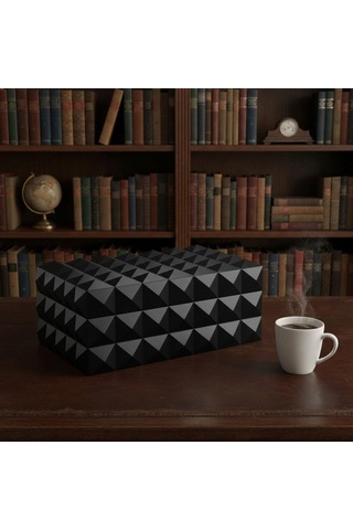 Quasar Design Humidor Puro Kutusu Mat Siyah 80's