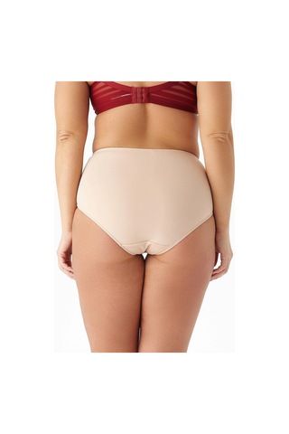 Be Curvy Aster Büyük Beden Çizgili Külot Nude