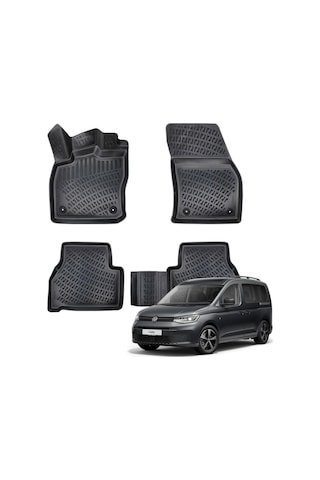 Vw Caddy 3D Havuzlu Paspas 2021-