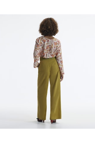 Yargıcı Uzun Kollu V Yaka Bluz Pembe