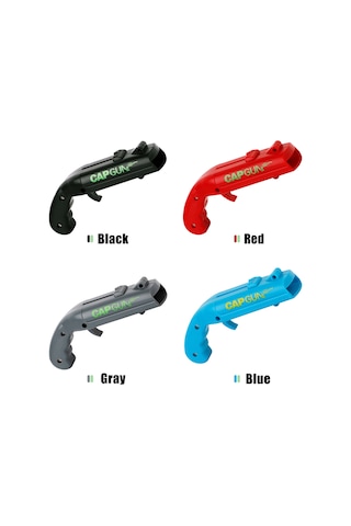 Suofeng Gri Plastik Fişekli Açıcı - 2'li 1 Fıççe Kapağı Açan Ve Fırlatan Parti Eğlence Aleti Gri