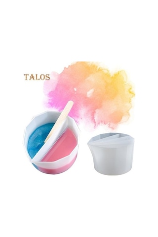 Novahub 4 Adet Silikon Bölünmüş Fincan Boya Karıştırma Bardağı - Renk Karıştırma & Ölçü Kapları Seti Diğer