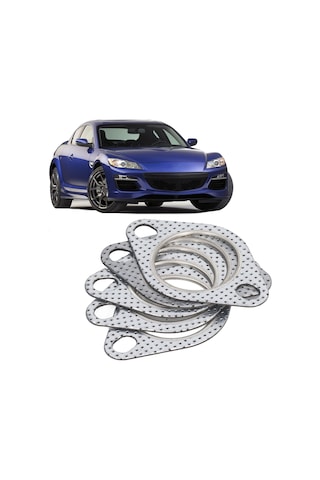 Youtek 5 Adet 2 İnç Alüminyum Folyo Exhaust Flange Gasket - Turbo Manifold Boruları İçin Yüksek Sıcaklık Dayanıklı - 2 Delikli Montaj