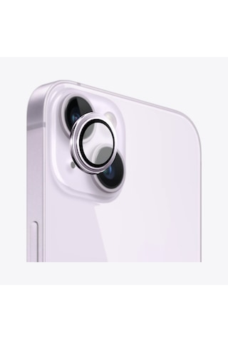 Safeus Safir Temperli Kamera Lens Koruyucu Apple Uyumlu iPhone 14 Plus Ve İle Mor