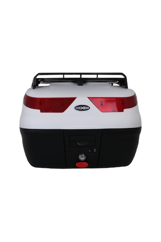 Motosiklet Arka Çantası Beyaz 40 Litre Topcase Motor Çanta Sl-40