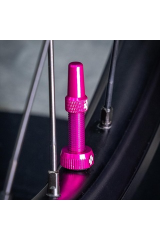 Muc-off Tubeless Valves V2, Pembe 60 Mm - Tüpsüz Valf, Tüpsüz Lastikler İçin Valf Çekirdeği Sökme Aleti İle Göv Çok Renkli