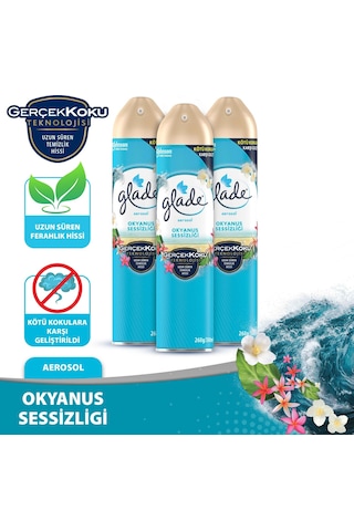 Glade Aerosol Oda Kokusu Okyanus Sessizliği 3'lü Set