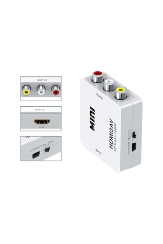 Fully G-573o Hdmı To Rca Mini Model 1920x1080 Çevirici Konvertör