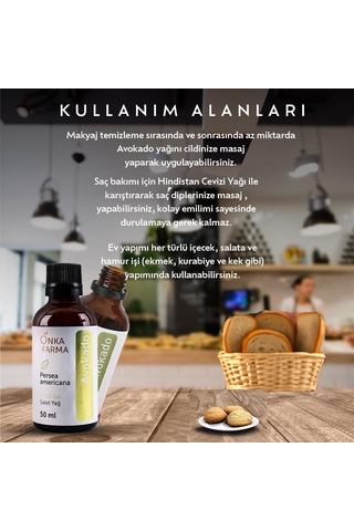 Tr %100 Saf Avokado Yağı 50 Ml Soğuk Sıkım Diğer