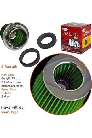 Carmind Performans Hava Filtresi Yeşil 75mm