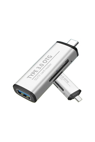 Thentech 2'si 1 Arada Hafıza Kartı Okuyucu, Usb 3.0 Taşınabilir Mikro Depolama Kart Okuyucu Pc Dizüstü