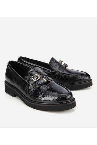Hotiç Kadın Rugan Deri Siyah Tokalı Klasik Loafer 01ayh313640a100 01ayh313640a100 Siyah