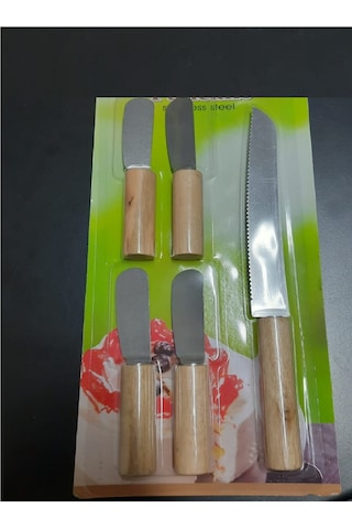 Büro Ev Ofis Mutfağı İçin 5parça Ahşap Saplı Bıçak Mini Spatula Tereyağı Bıçağı Seti Diğer