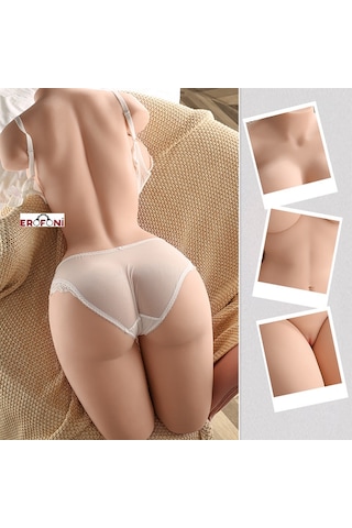 Erofoni Büyük Mega Boy 67 CM Realistik 17.2 KG Titreşimli 2 İşlevli Anal Vajinal Süper Torso Manken