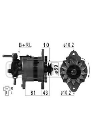 12 Volt 65 Amper Tata Safari Alternatör - Şarj Dinamosu