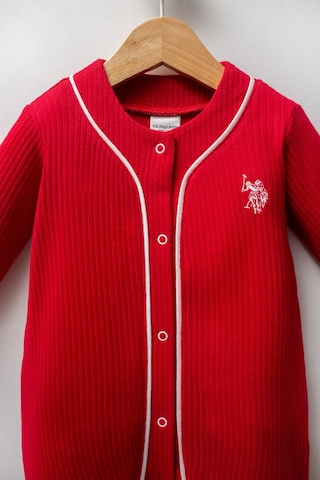 U.S. Polo Assn. Kız Bebek Kırmızı Tulum Kırmızı