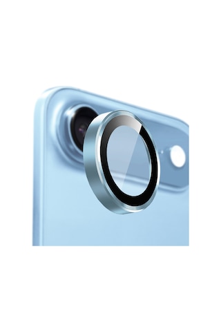 Buff Apple Uyumlu iPhone 17 Air Metal Kamera Lens Koruyucu Light Blue Açık Mavi