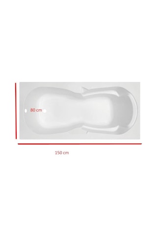 Sanica - Defne Ayaklı, Ön Panelli Küvet 80x150 Cm Beyaz - Opl-tk5214515-