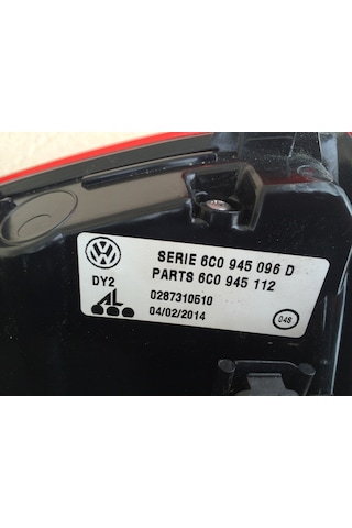 Volkswagen Polo Stop Lambası Arka Sağ Yolcu Tarafı 2014-2018 Arası 6C0945096