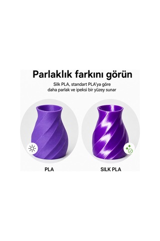 Filament Silk Eflatun Pla+ Premium