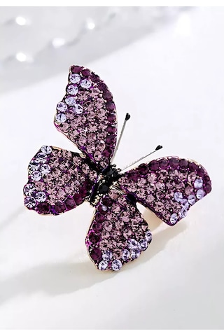 Beautiful Detail Broş Takı Kelebek 241001046 Violet