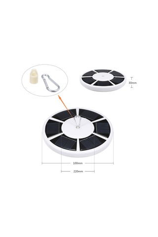Xindoker Güneş Enerjili Bayrak Direği Lambası 42 Led Işık Kontrollü 2 Seviye Parlaklık Ip65 Su Geçirmez 2200mah Batarya