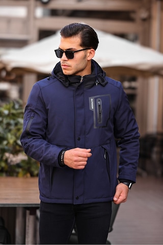 Outdoor Su,soğuk,rüzgar Geçirmez Içi Kürklü Elyaf Dolgulu Softshell Erkek Dağcı,kampcı,kayakcı Montu Mavi