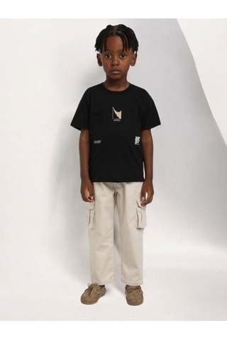 Jack Lions Erkek Çocuk Pamuklu Jump Baskılı T-shirt-15642 Siyah