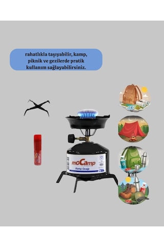 Kamp Ocağı Seti Çakmak Gazlı Taşınabilir