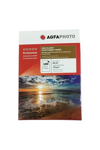Özel Üretim Agfaphoto Fotoğraf Kağıdı 270gr 100'lü A4 Inkjet Parlak Kağıt Kâğıt Türü Resim Çıktısı