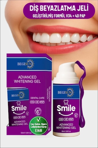 Begisun Leke Karşıtı Diş Beyazlatıcı Mor Jel 50 ML