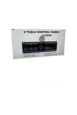 Shuıvan Switch Panel 6'lı Usb Qc 3.0 Pd Voltmetre Kontrol Paneli-1741