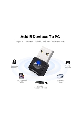 Wireless Bluetooth Adapter 3mbps Bluetooth Dongle Bt 5.0 For Laptop Headsets