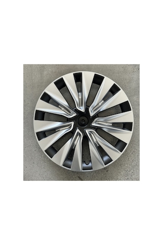 Red Lion Parts Tesla Model Y Legacy 2023-2025 Uyumlu 19 İnç Uberturbine Stil Jant Kapağı Seti - Gümüş & Siyah