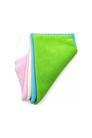 Trobus Oto Temizlik Havlusu Mikrofiber Bez 4'lü Set 32x32 Cm Karışık Renk