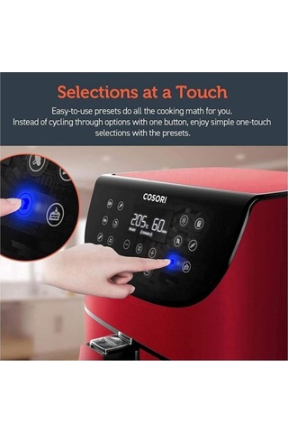 Cosori Premium XXL Airfryer 5.5 LT Yağsız Fritöz Kırmızı (Teşhir)