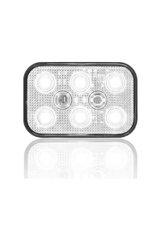 Sanel 12v Universal Kare 6 Led Dış Makan Uyumlu Beyaz Sbd12w6