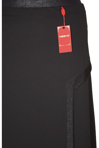 Hesna Kadın Talia Büyük Beden Sim Pervazlı Astarlı Siyah Çan Etek 001