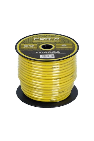 For-x 6 Ga Bakır Oto Amfi Power Kablosu 50 Metre Xy-6 Cca