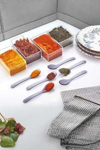 Ayrex Mithra Life 12'li Gri Plastik Baharat Bal Ve Servis Kaşığı Mıt1138 Diğer
