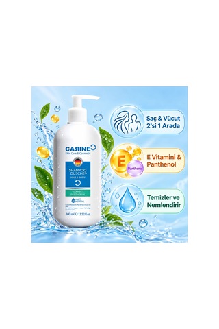 Carine 2'si 1 Arada Şampuan 400 Ml - Tek Şişede Tam Temizlik