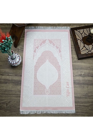 İsminizi Seccadeye Nakşediyoruz ,isme Özel Hediyelik İpek Nur Tafta Seccade Bebek Pembesi 68x110 Cm - 200 Gr Çok Renkli