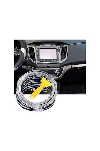 Torpido Fitil Krom Yeni Nesil Trim Fitil Araç İçi İp Şerit 5 Mtre